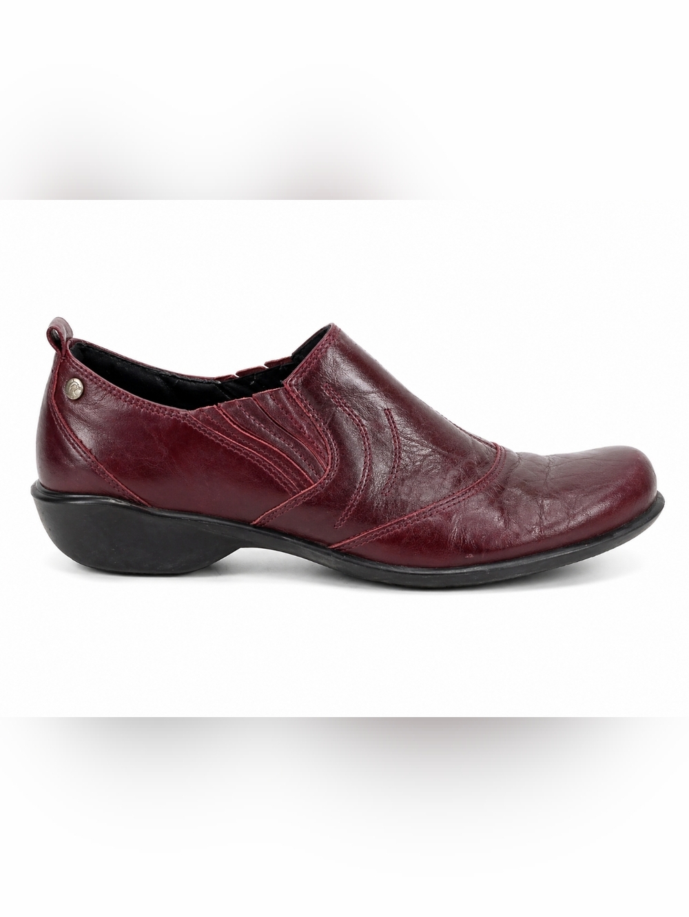 Romika Burgundy Leather Slip-On Shoes | EU 40 (US 9) Comfort Walking Shoes